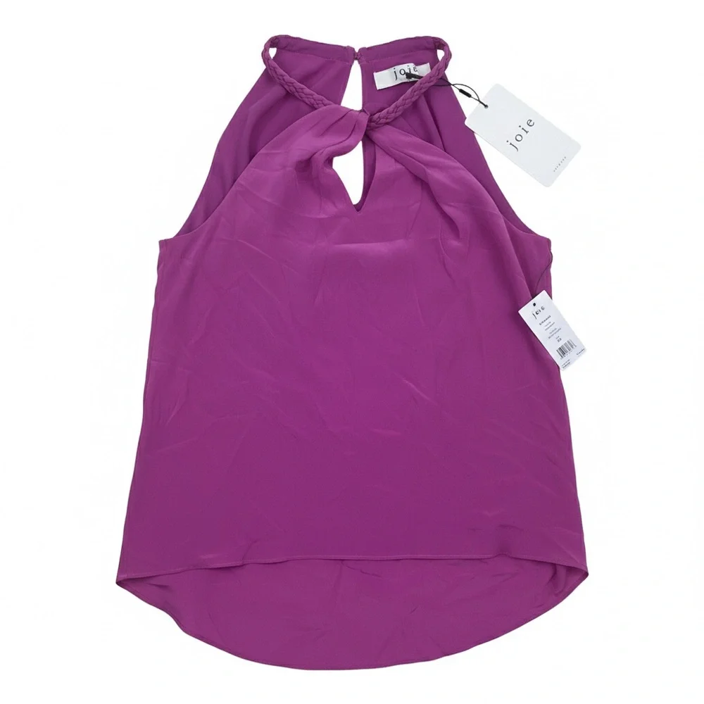 Joie Catharne Silk Halter Top Purple Orchid XS NWT - Picture 1 of 4